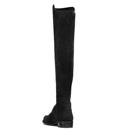 Shop Stuart Weitzman Siella In Black Suede With Stretch Elastic