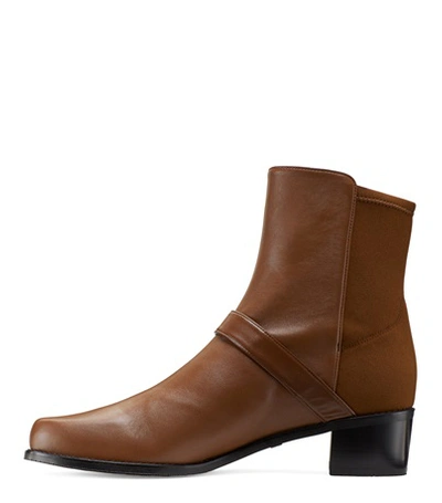 Shop Stuart Weitzman The Siella Boot In Coffee Brown Nappa Leather