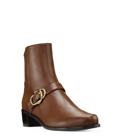 Shop Stuart Weitzman The Siella Boot In Coffee Brown Nappa Leather