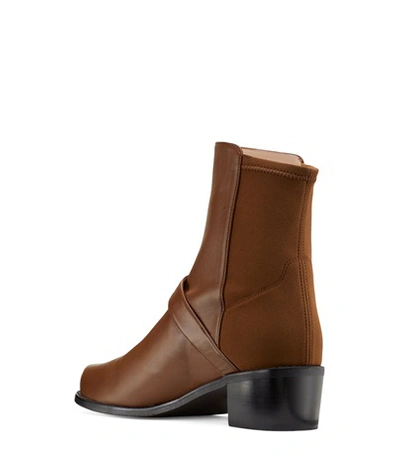 Shop Stuart Weitzman The Siella Boot In Coffee Brown Nappa Leather