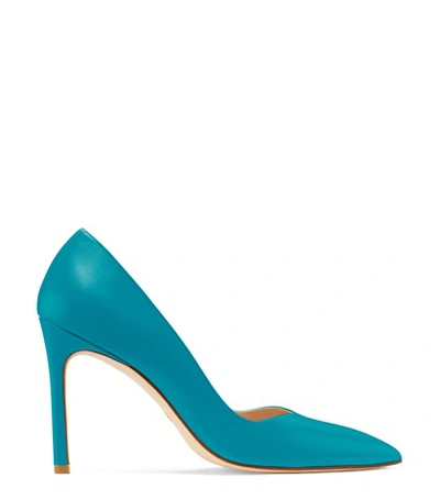 Shop Stuart Weitzman The Anny 70 Pump In Caribe Bright Blue Leather