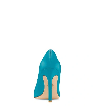 Shop Stuart Weitzman The Anny 70 Pump In Caribe Bright Blue Leather