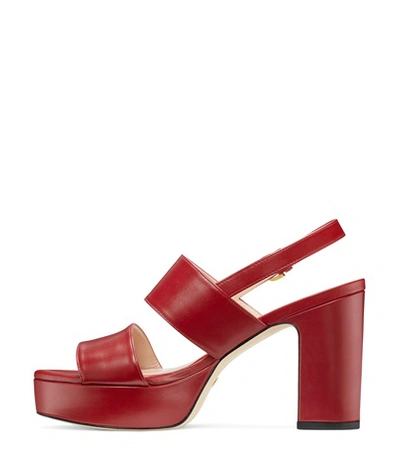 Shop Stuart Weitzman Ono In Chile Red Leather