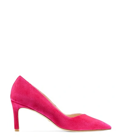 Shop Stuart Weitzman Anny 70 In Peonia Hot Pink Velvet