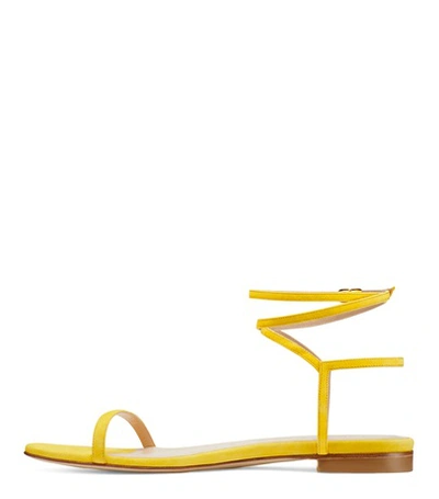 Shop Stuart Weitzman Merinda Flat In Sunflower Yellow Suede