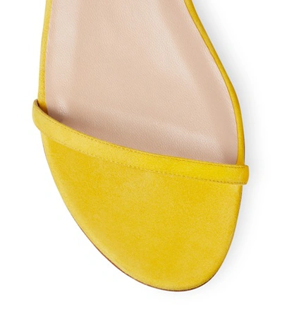 Shop Stuart Weitzman Merinda Flat In Sunflower Yellow Suede