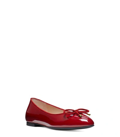 Shop Stuart Weitzman The Gabby Flat In Chile Red Patent Leather