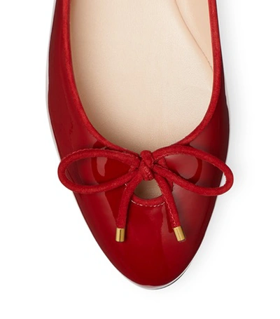 Shop Stuart Weitzman The Gabby Flat In Chile Red Patent Leather