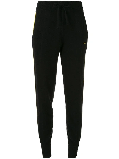 Shop Polo Ralph Lauren Contrast Stripe Track Pants In Black