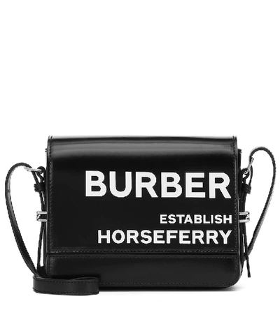Shop Burberry Horseferry Grace Small Shoulder Bag In Black
