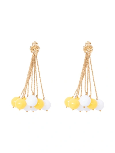 Shop Lhd Yellow Women's  X Aurelie Bidermann Yellow And White Palazzo Earrings In Not Applicable