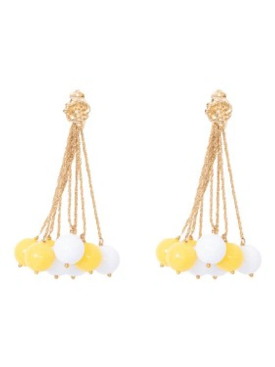 Shop Lhd Yellow Women's  X Aurelie Bidermann Yellow And White Palazzo Earrings In Not Applicable