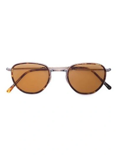 Shop Mr Leight Brown Women's Tortoiseshell Round Sunglasses