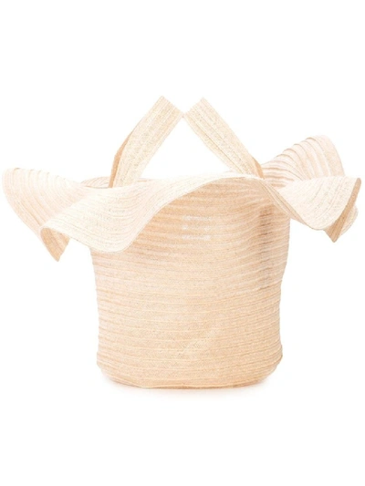 Shop Rosie Assoulin Small Straw Handbag In Neutrals