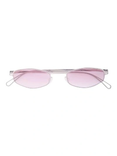 Shop Mykita Pink Geometric Sunglasses In Purple
