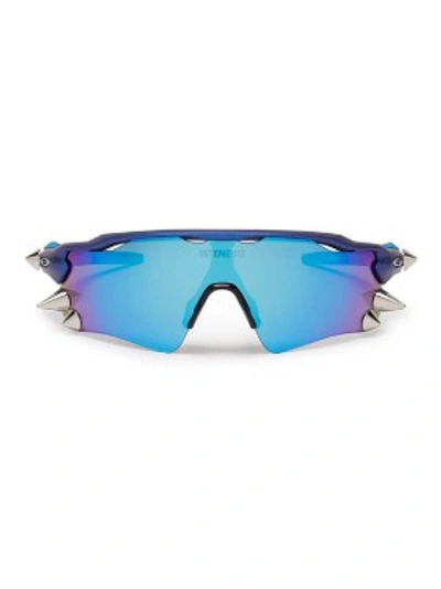 Shop Vetements Blue Women's  X Oakley Spike 200 Blue Sunglasses