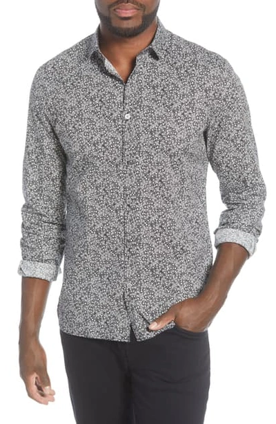Shop John Varvatos Ross Slim Fit Button-up Shirt In Black/white