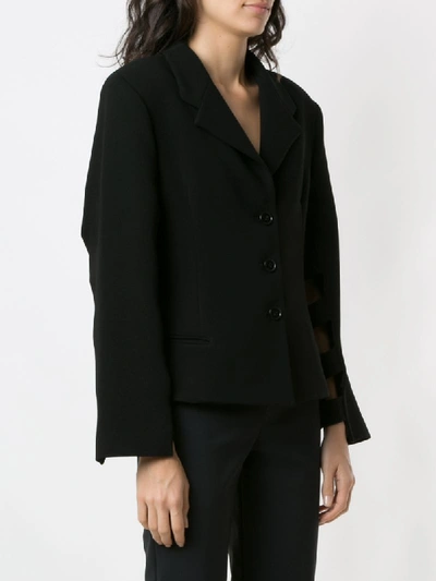 Shop Gloria Coelho Cut Out Details Blazer In Black