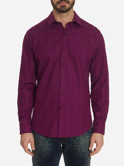 Shop Robert Graham Keaton Sport Shirt In Berry