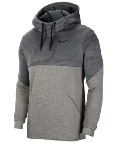 Shop Nike Men's Therma Training Hoodie In Grey Heather
