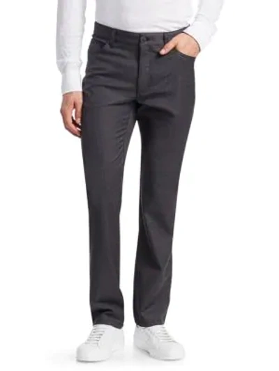 Shop Ermenegildo Zegna Men's Classic Flannel Pants In Grey