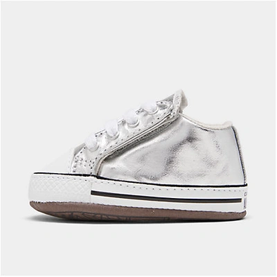 Shop Converse Girls' Toddler Pearlized Party Chuck Taylor All Star Cribster Crib Shoes In Grey