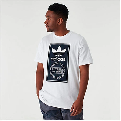 Adidas Originals Adidas Men's Tartan Label T-shirt In White | ModeSens