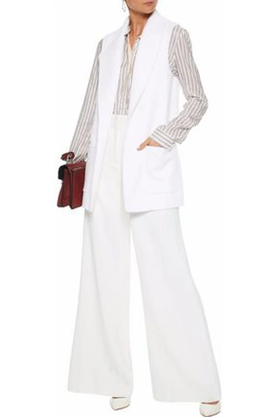 Shop Michael Kors Collection Woman Wool, Angora And Cashgora-blend Vest White