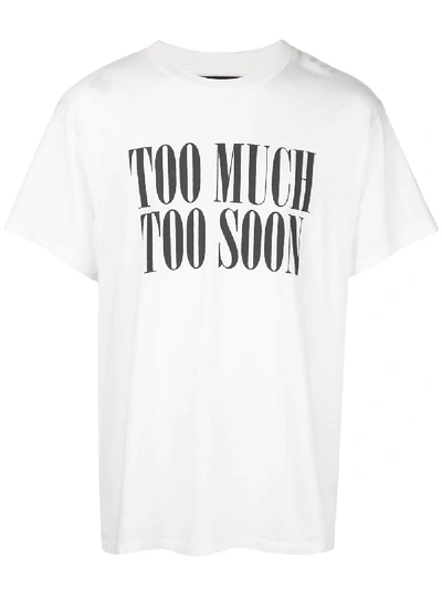 Shop Amiri Too Much Too Soon T-shirt In White