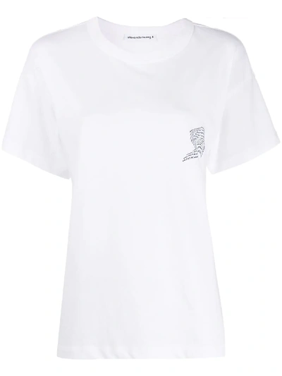 Shop Alexander Wang T Loose Fit Logo T-shirt In White
