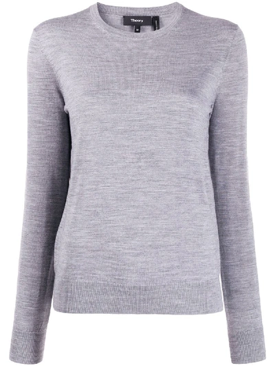 Shop Theory Knitted Jumper In Grey