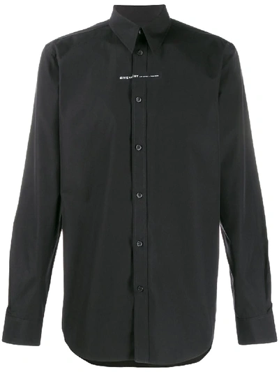 Shop Givenchy Small Contrasting Panel Shirt In Black