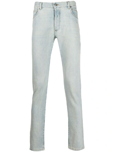 Shop Balmain Slim-fit Denim Jeans In Blue