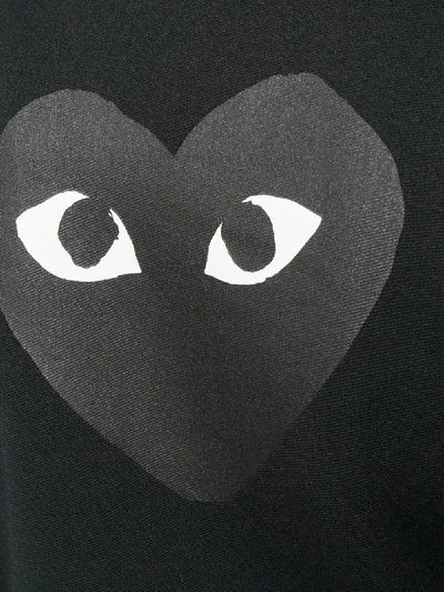 Shop Comme Des Garçons Play Logo Zip Hoodie In Black