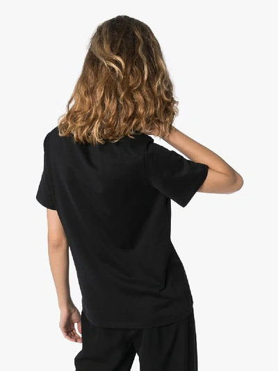 Shop Versace Embellished Gv Signature Logo T-shirt In Black