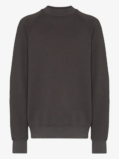 Shop Les Tien Black Cotton Sweatshirt