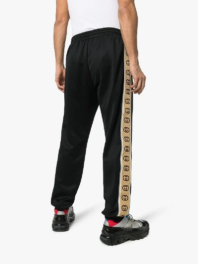 Shop Gucci Gg Stripe Sweatpants In Black