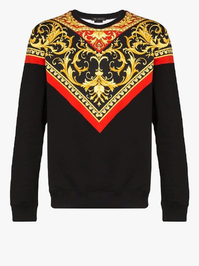 Shop Versace Le Pop Classique Baroque Print Sweatshirt In Red