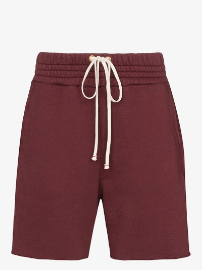 Shop Les Tien Burgundy Cotton Yacht Shorts In Red