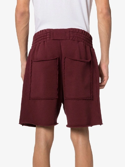 Shop Les Tien Burgundy Cotton Yacht Shorts In Red
