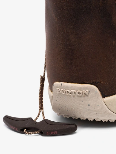 Shop Burton Ak Ion Leather Snowboard Boots In Brown