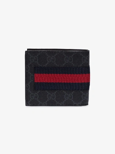 Shop Gucci Grey Ophidia Striped Wallet