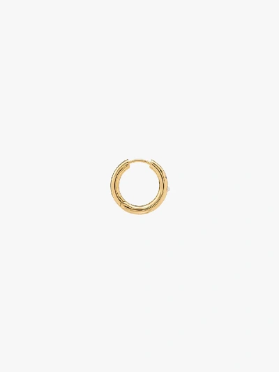 Shop Anni Lu Gold-plated Brigitte Pearl Hoop Earrings