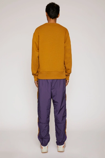 Shop Acne Studios Fairview Face Caramel Brown In Classic Fit Sweatshirt