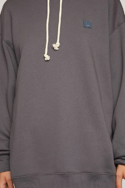 Shop Acne Studios Oversized Hooded Sweatshirt Stone Grey