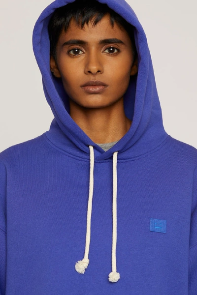 Shop Acne Studios Oversized Hooded Sweatshirt Electric Blue