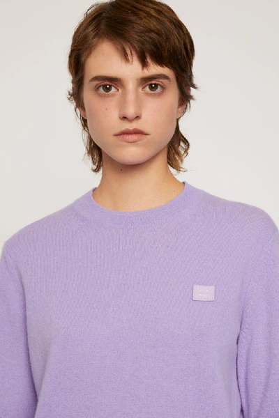 Shop Acne Studios Crewneck Sweater Lavender Purple