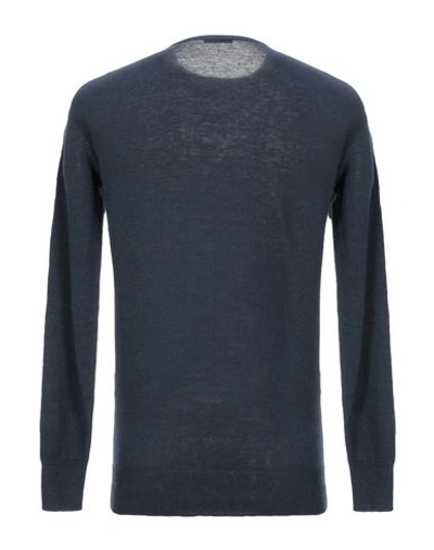 Shop Drumohr Man Sweater Midnight Blue Size 36 Linen, Polyester