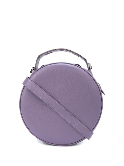 Shop Perrin Paris Tambour Round Crossbody Bag In 紫色