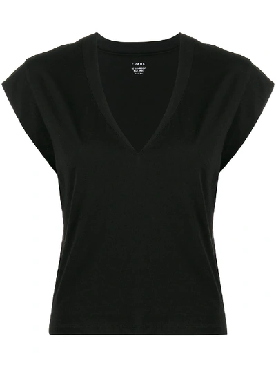 Shop Frame V-neck T-shirt In Black